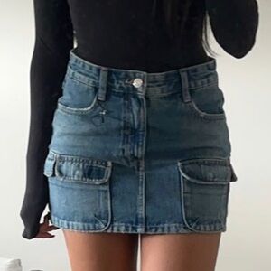 Mini denim skirt